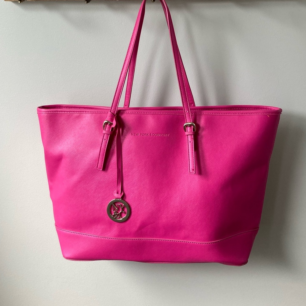 ❌SOLD New York & Company Pink Tote - Picture 1 of 8